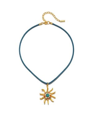 Sequin Sol Cord Pendant Necklace - Metallic