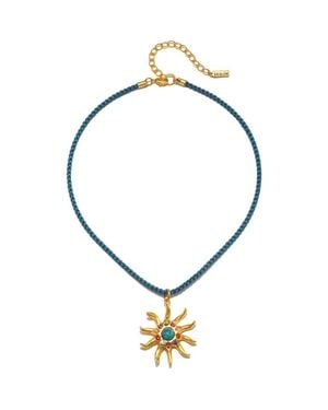 Sequin Sol Cord Pendant Necklace - Metallic