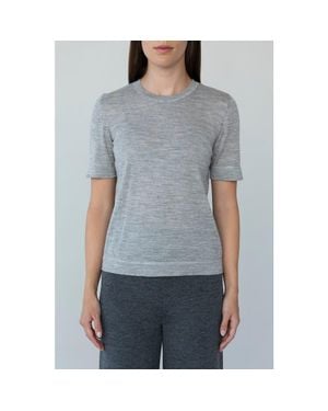 SSKEIN Crew Neck Sweater Tee - Gray