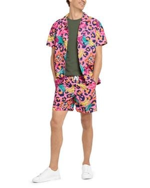 Opposuits Leopard Spot Camp Shirt & Drawstring Shorts Set - Red