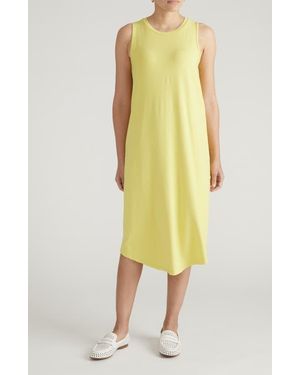 UNIVERSAL STANDARD Pearl Divine Jersey Shift Midi Dress - Yellow