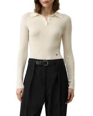 LILYSILK Silk-Cashmere Polo - White