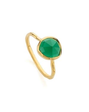Monica Vinader Mv Siren Semiprecious Stone Ring - Green
