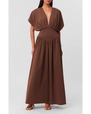 SNDY'S Heine Maxi Dress - Brown