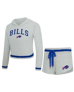 Concepts Sport Buffalo Bills Whitley Long Sleeve Hoodie Top & Shorts Set - Blue