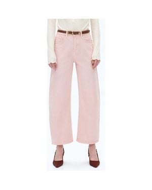Bayeas Mid Rise Barrel Jeans - Pink