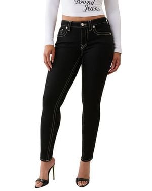 TRUE RELIGION Jennie Curvy Mid Rise Skinny Jeans - Black