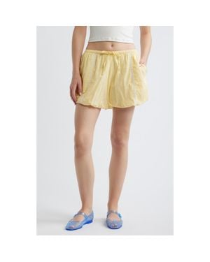 Damson Madder Maura Lace Trim Shorts - Yellow