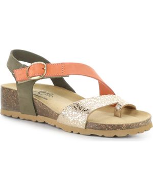 Bos. & Co. Luissa Slingback Platform Wedge Sandal - Metallic