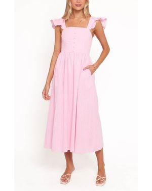 Petal & Pup Tiarne Fit & Flare Midi Dress - Pink
