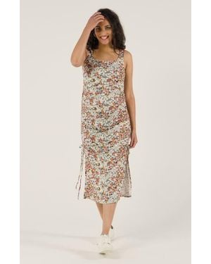 Cache Coeur Maternity And Nursing Ruched Tank Dress Liberty - Natural