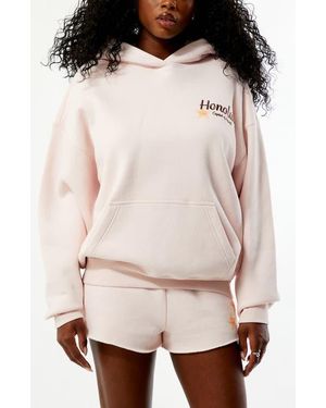 PacSun Honolulu Graphic Print Hoodie - Natural