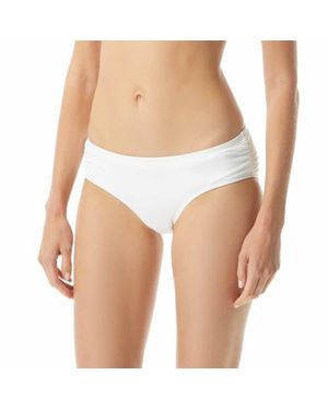 MICHAEL Michael Kors Shirred Bikini Bottom - White