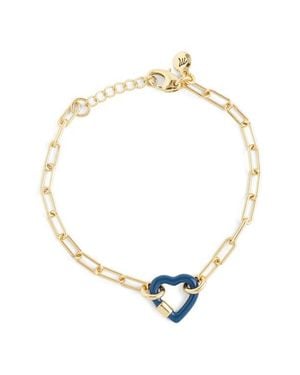 Madewell Enamel Heart Carabiner Bracelet - Metallic