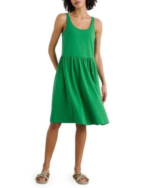 Seasalt Cornwall Sun Splendor Stretch Organic Cotton Dress - Green