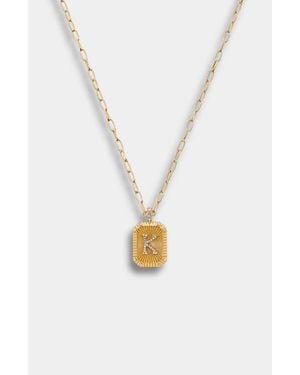 Stella & Dot Heirloom Initial Pendant Necklace - White