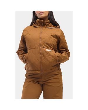 Halfdays Bessie Water Resistant Packable Quilted Puffer Jacket - Brown