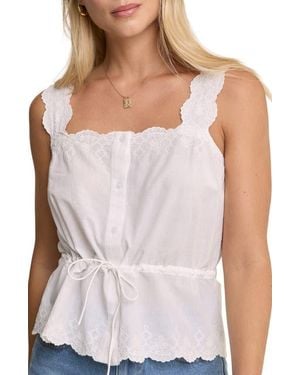 Nobody's Child Elena Cotton Eyelet Top - White