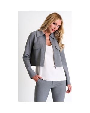 Shan Contemporary Short Jacket - Gray