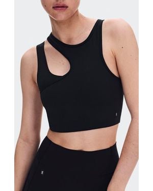 On Shoes Studio Asymmetric Crop Tank - Black
