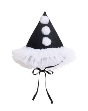 Chasing Fireflies Pierrot Clown Hat For Kids - Black