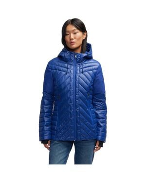 Pajar Esmay Lightweight Mixed Media Quilted Packable Puffer - Blue