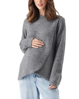 Ripe Maternity Addison Nursing Knit - Gray