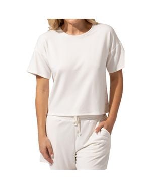 Threads For Thought Shana Drop Shoulder Terry Top - White