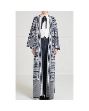Temperley London Tlalli Knit Coat - Blue