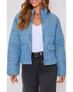 Vici Collection Chill Out Quilted Puffer Jacket - Blue