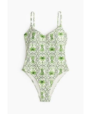 H&M Padded-Cup Swimsuit - Green
