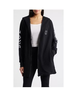 NIKKI LUND Lundy Waffle Knit Jacket - Black