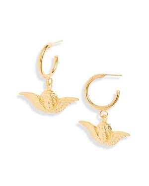 VIDAKUSH Angel Hoop Earrings - Metallic