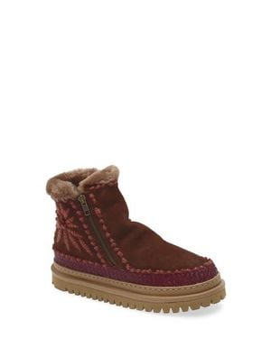 Laidbacklondon Setsu 4.0 Genuine Shearling Lined Ankle Boot - Brown