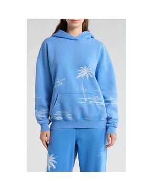 PacSun A Beautiful Life Oversize Graphic Hoodie - Blue