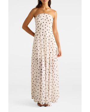 EVER NEW Kimora Dot Print Strapless Maxi Dress - Multicolor