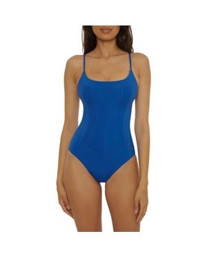 Becca Halter One-Piece Swimsuit - Blue