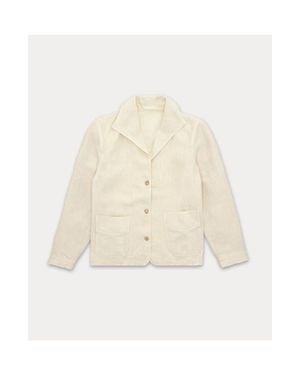 Fortela Scotland Classic Linen Jacket - Natural