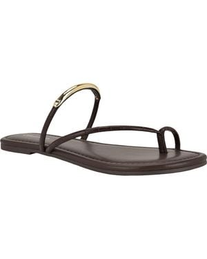 Calvin Klein Bienna Toe Loop Sandal - Brown