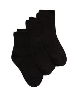 Hue 3-Pack Bobby Socks - Black