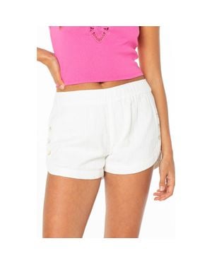Roxy Seafront Cotton Shorts - Pink