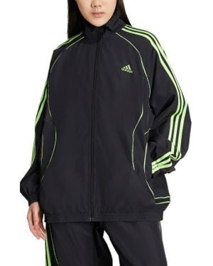 adidas Teamgeist Oversize Recycled Polyester Track Jacket - Black