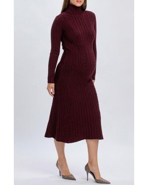 PIETRO BRUNELLI MATERNITY Perla Maternity Sweater Dress - Red