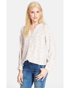 Joie 'Peterson B' Print Silk Top - White