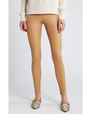 Commando Control Top Faux Leather Leggings - Natural
