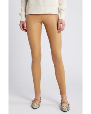 Commando Control Top Faux Leather Leggings - Natural