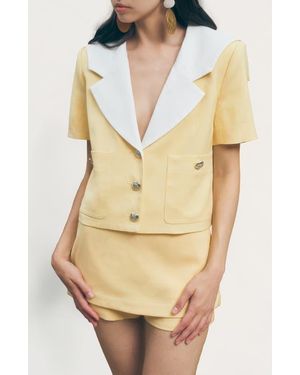 Maude Club Lennox Short Sleeve Jacket - Natural
