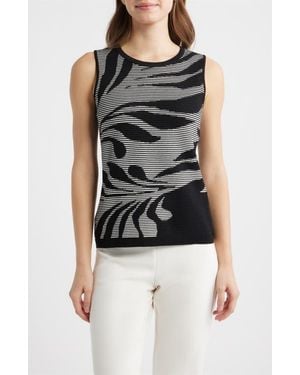 Anne Klein Graphic Tank - Blue