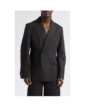 Givenchy Regular Fit Couture Seam Cotton Poplin Jacket - Black