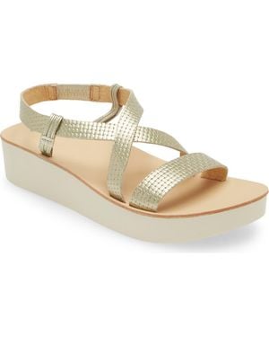 Olukai Onohi Strappy Platform Sandal - Metallic